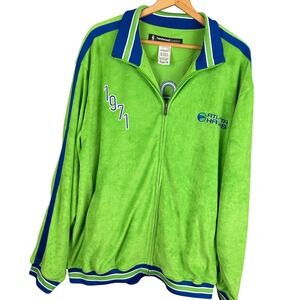Hardwood Classics Atlanta Hawks 1971 Track Jacket Lime Green XL NBA Basketball